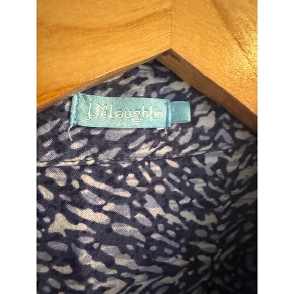 J McLaughlin blue print button down - Picture 2 of 6